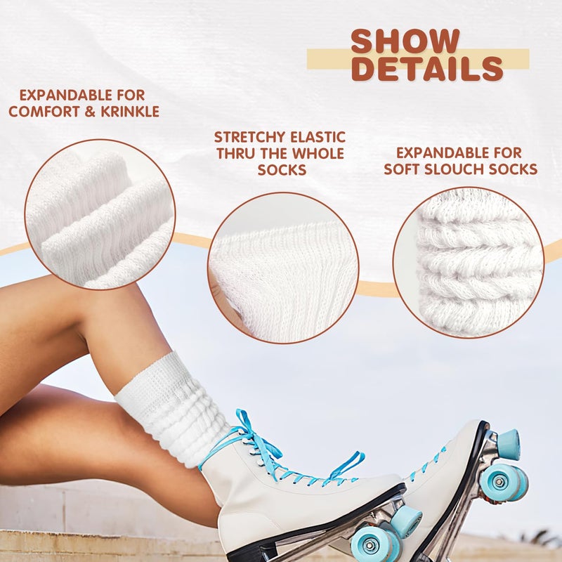 Buauty Slouch Socks for Women, Soft Extra Long Chunky Scrunch Knee High Sock Winter Knit Slouchy Socks leg warmmers - Image 3