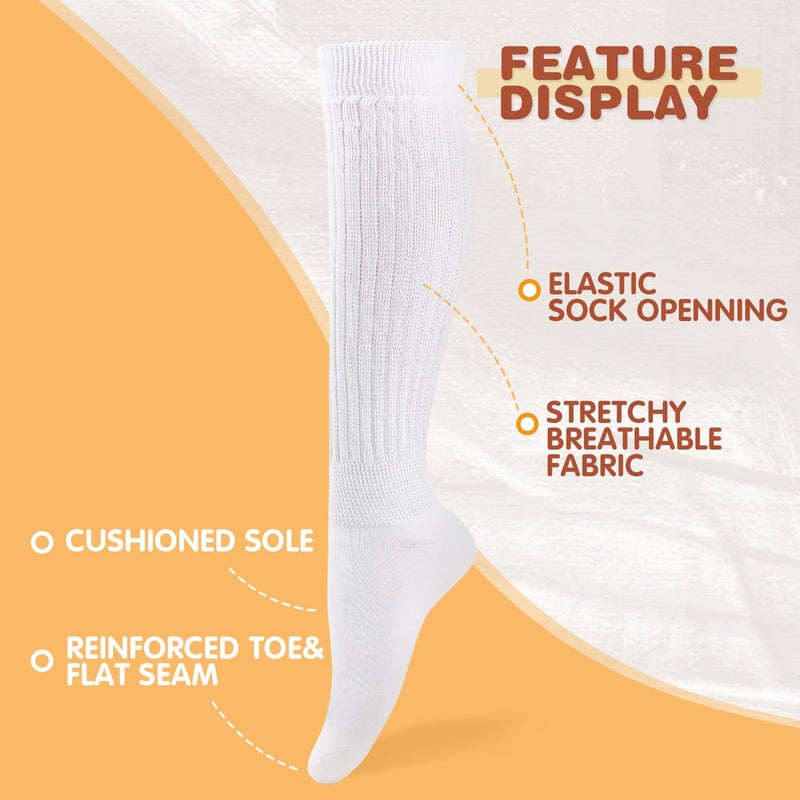 Buauty Slouch Socks for Women, Soft Extra Long Chunky Scrunch Knee High Sock Winter Knit Slouchy Socks leg warmmers - Image 4