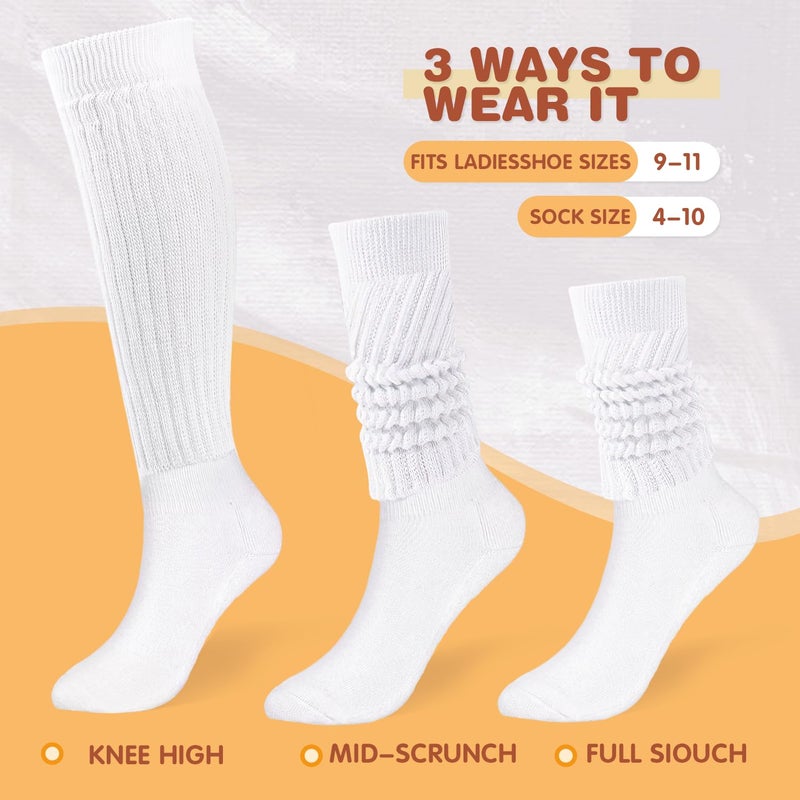 Buauty Slouch Socks for Women, Soft Extra Long Chunky Scrunch Knee High Sock Winter Knit Slouchy Socks leg warmmers - Image 5