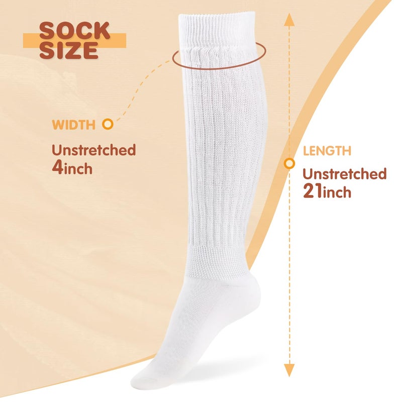 Buauty Slouch Socks for Women, Soft Extra Long Chunky Scrunch Knee High Sock Winter Knit Slouchy Socks leg warmmers - Image 2