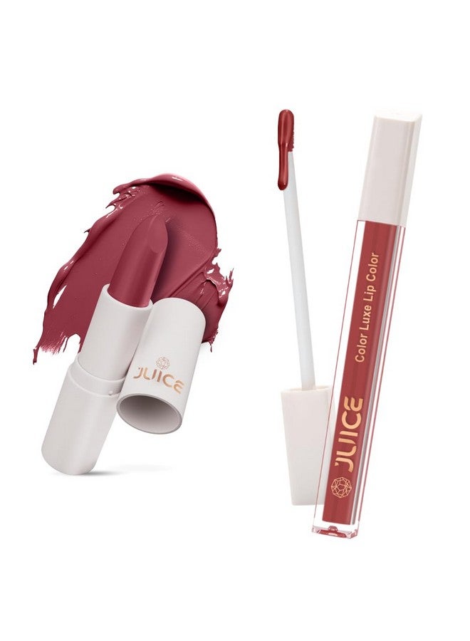 Juice Nude Power - M15 Kiss Sensation Lipstick & Kissable Pink - M03 Color Luxe Liquid Lipstick with Goodness of Bio Retinol, & SPF 15 UV Protection - Image 1