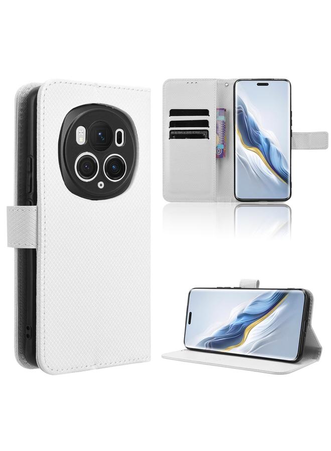 اس-توب جراب هاتف Honor Magic6 Pro مصنوع من الجلد بتصميم ماسي - Image 1