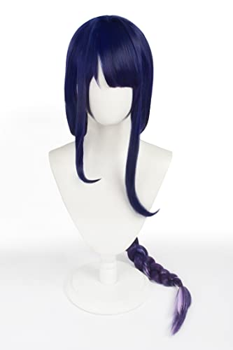 LeMarnia Purple Long Braided Baal Wig with Bangs and Mesh Cap for Cosplay Raiden Ei Wig Halloween Costume Wig - Image 4
