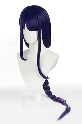 LeMarnia Purple Long Braided Baal Wig with Bangs and Mesh Cap for Cosplay Raiden Ei Wig Halloween Costume Wig - Image 3
