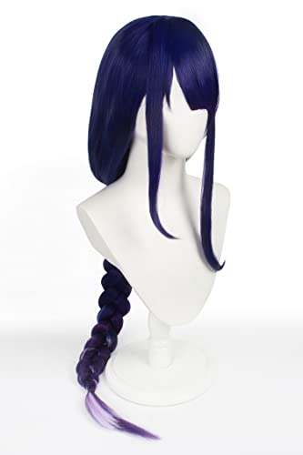 LeMarnia Purple Long Braided Baal Wig with Bangs and Mesh Cap for Cosplay Raiden Ei Wig Halloween Costume Wig - Image 2