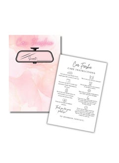 Lashicorn Car Freshie Insert Cards | 50 Pk 4X6” Modern Marble Gold, Fits In 5X7” For Holographic Bags Freshie Scent Label Care Instruction Cardstock  - Image 1