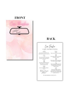 Lashicorn Car Freshie Insert Cards | 50 Pk 4X6” Modern Marble Gold, Fits In 5X7” For Holographic Bags Freshie Scent Label Care Instruction Cardstock  - Image 2