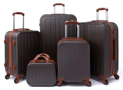 LIMRA Luggage Trolley Bags set of 5 Pcs Coffee