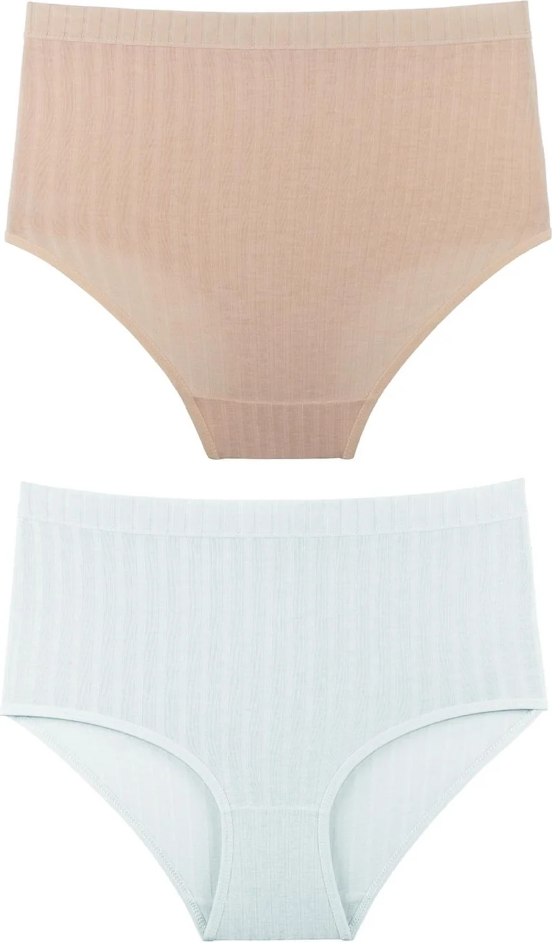 Sensu Women's Corduroy Soft Colors 5 Piece High Waist Panties Set - Kts3054