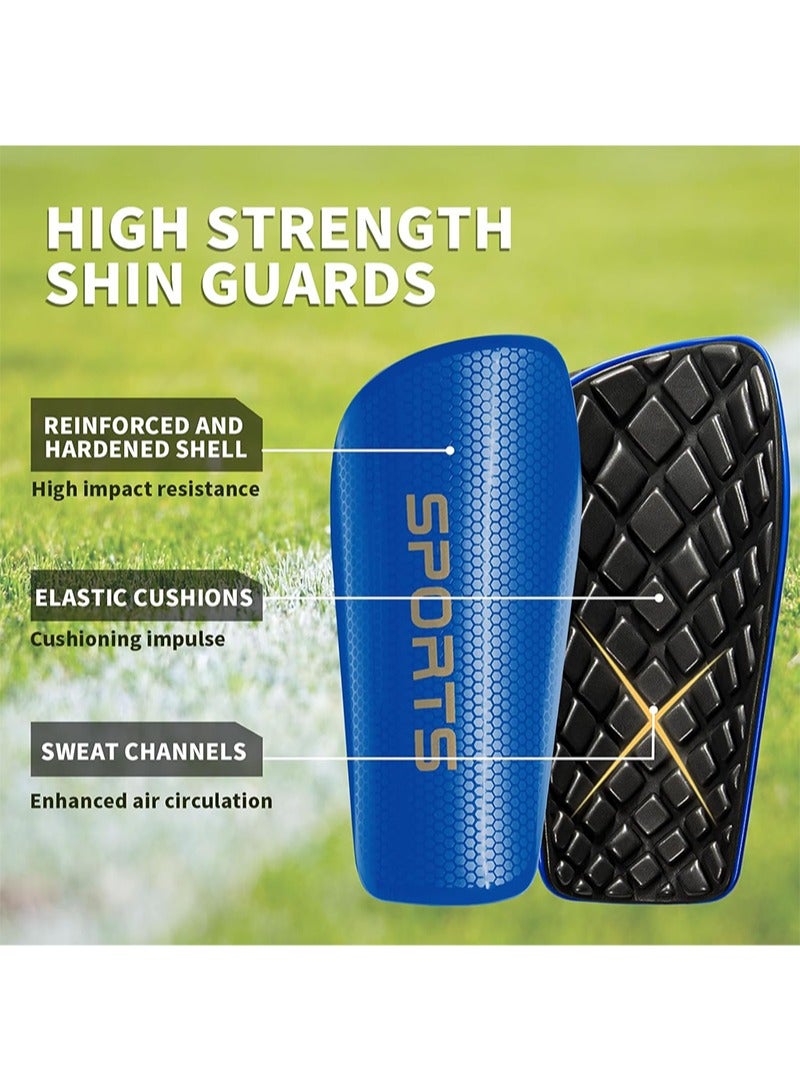 Aikanbo Lightweight Soccer Equipment Four Piece Set,Skidproof Soccer Socks,Protective Soccer Shin Pads L Size and Sleeves with Optimized Insert Pocket,Calf Protective Gear,Calf Compression Socks For Soccer Football Sports Adjustable Shin Guard Straps - Image 2