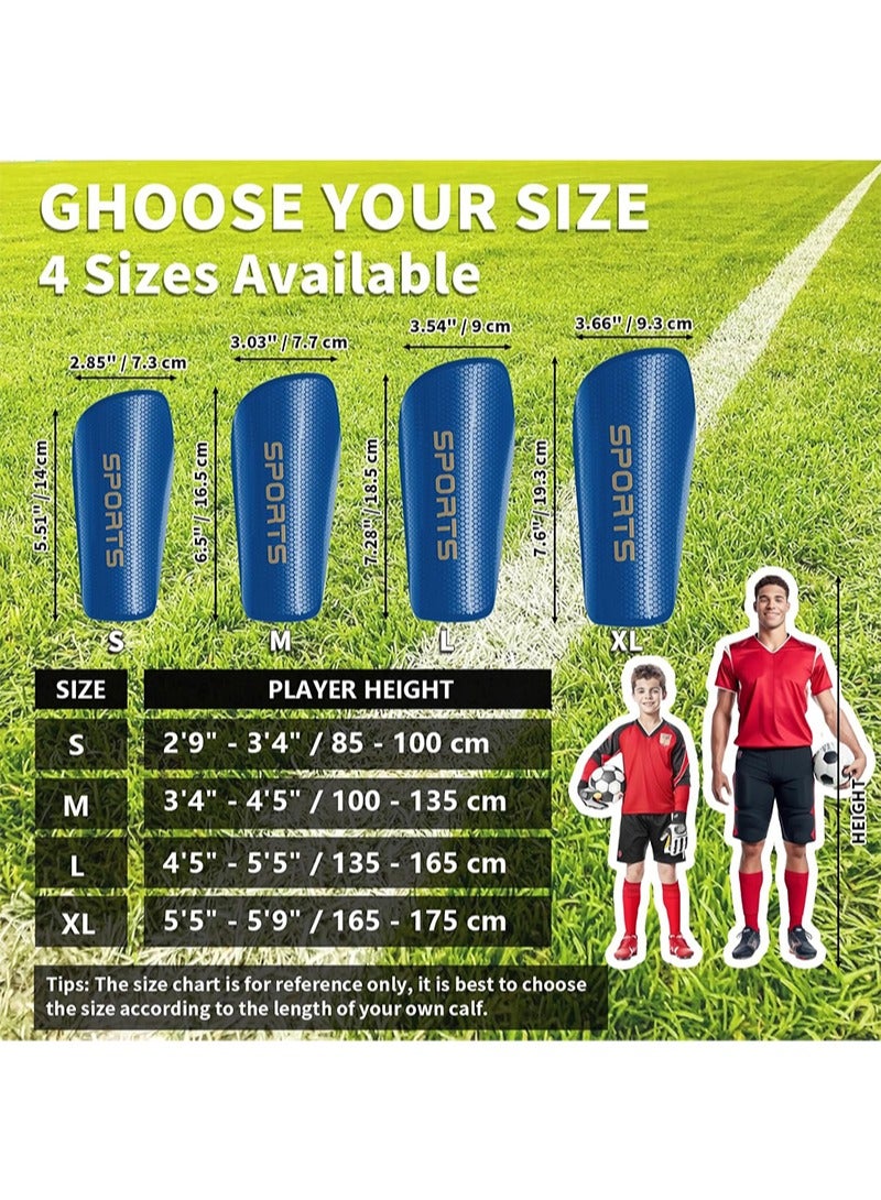 Aikanbo Lightweight Soccer Equipment Four Piece Set,Skidproof Soccer Socks,Protective Soccer Shin Pads L Size and Sleeves with Optimized Insert Pocket,Calf Protective Gear,Calf Compression Socks For Soccer Football Sports Adjustable Shin Guard Straps - Image 3