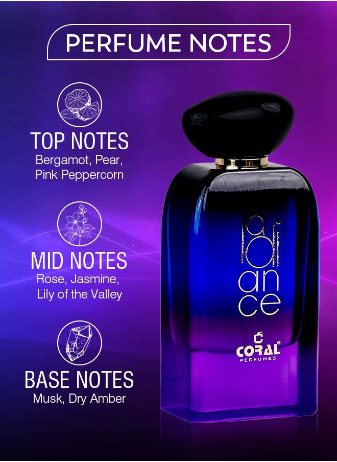 كورال - عطر كورال راديانس للنساء، أو دو برفيوم يدوم طويلًا، 100 مل - Image 1