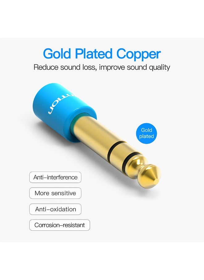 VENTION VENTION 6.5mm Male to 3.5mm Female Audio Adapter Blue Model # VAB-S01-L  - Image 2