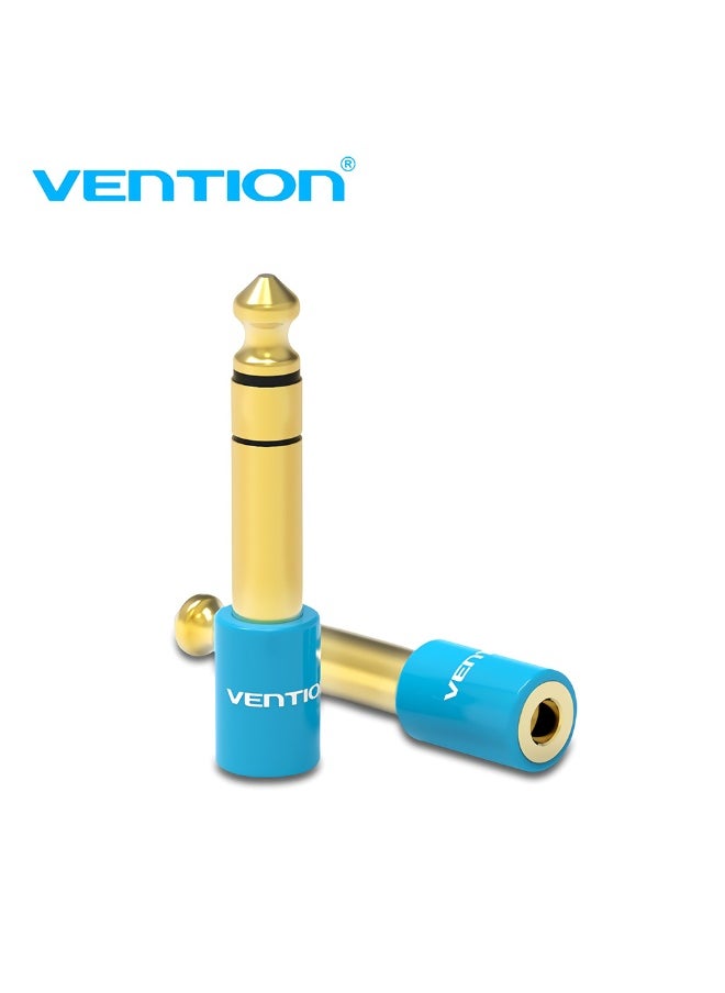 VENTION VENTION 6.5mm Male to 3.5mm Female Audio Adapter Blue Model # VAB-S01-L  - Image 1