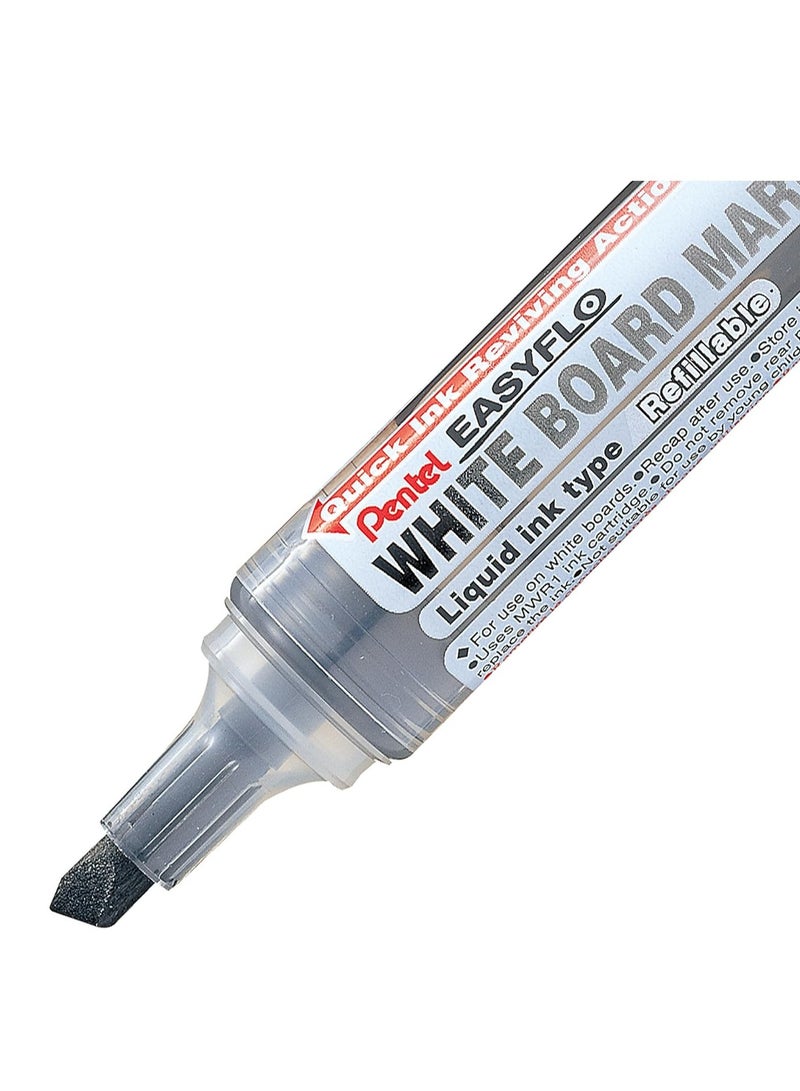 Pentel 4-Piece Easyflo Whiteboard Erasable Markers Chisel Tip Multicolour - Image 4