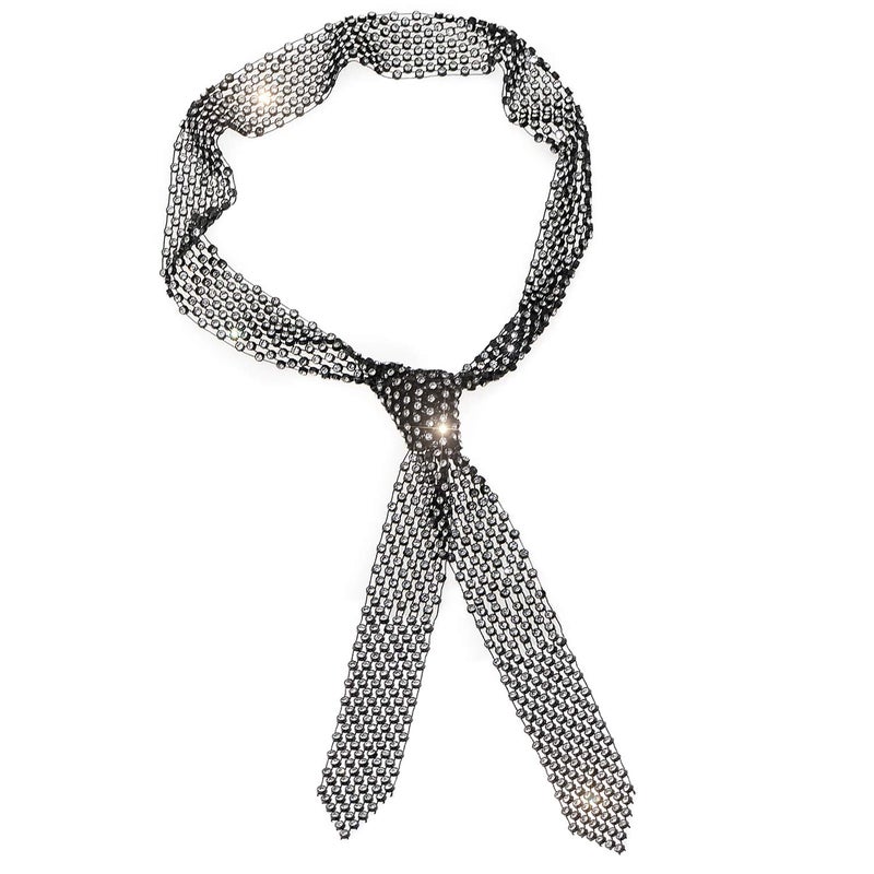 Glamorstar Rhinestone Neck Tie Gift for Women Black - Image 3