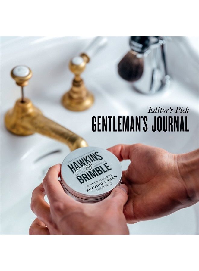 Hawkins & Brimble Hawkins and Brimble Shaving Cream 100ml / 3.4 fl oz - Male Shave Soap Lotion Good Lather | Lightly Fragranced Nice Aroma - Image 2