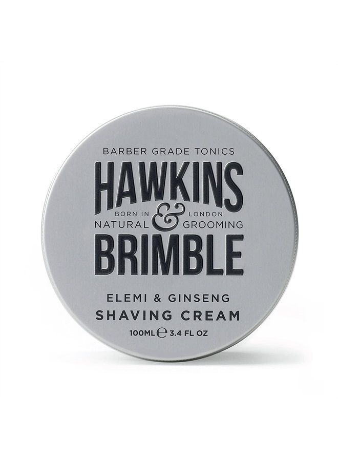 Hawkins & Brimble Hawkins and Brimble Shaving Cream 100ml / 3.4 fl oz - Male Shave Soap Lotion Good Lather | Lightly Fragranced Nice Aroma - Image 1