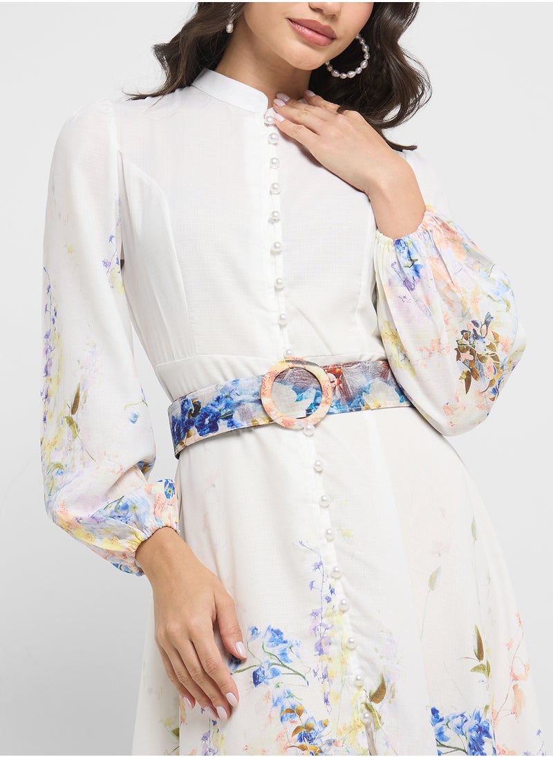 ELLA Floral Print Dress  - Image 3