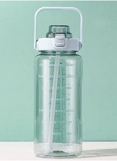 fantasize 2L Large Capacity Water Bottle, Portable Plastic Water Bottle, Sports Water Bottle, With a Pop-up Lid and Time Mark Reminder Cream Cup, Used for Outdoor Sports and Fitness  - Image 2