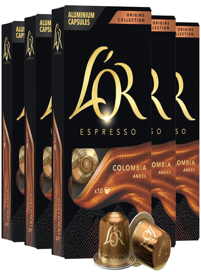 L'OR Espresso Capsules, 50 Count Colombia, Single-Serve Aluminum Coffee Capsules Compatible with the L'OR BARISTA System & *Nespresso Original Machines - Image 1