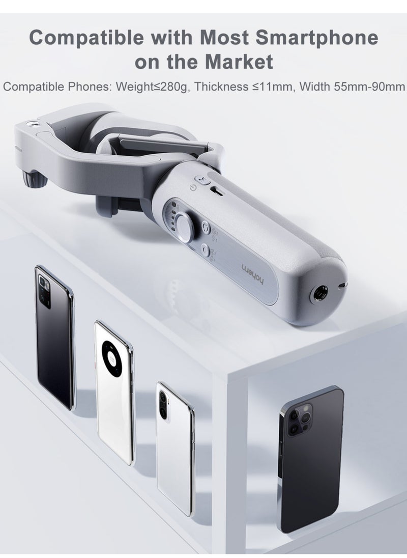 hohem - hohem iSteady XE 3-Axis Smartphone Gimbal Stabilizer Portable Phone Vlog Gimbal Anti-shake with Mini Tripod 280g Load Capacity Replacement for iPhone 14/13/12/11 Android Smartphones - Image 1