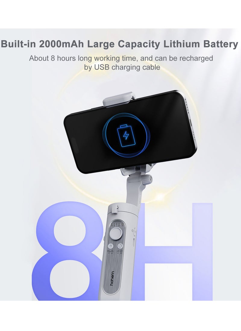 hohem - hohem iSteady XE 3-Axis Smartphone Gimbal Stabilizer Portable Phone Vlog Gimbal Anti-shake with Mini Tripod 280g Load Capacity Replacement for iPhone 14/13/12/11 Android Smartphones - Image 1
