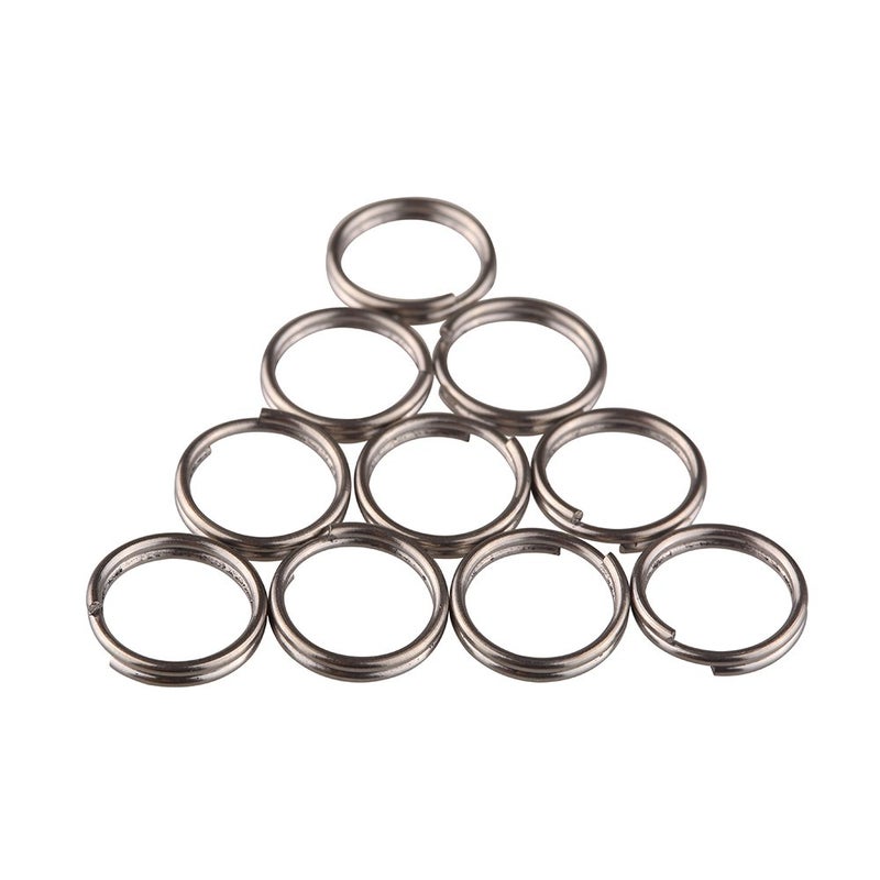 TI-EDC Diy Crafts 5845 Split Titanium Small Key Rings for Jewelry, 12 Mm, Multicolor, Pack of 10  - Image 1