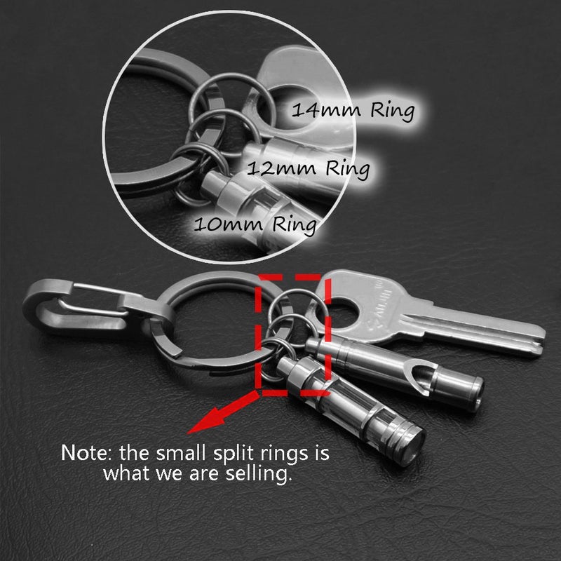 TI-EDC Diy Crafts 5845 Split Titanium Small Key Rings for Jewelry, 12 Mm, Multicolor, Pack of 10  - Image 2