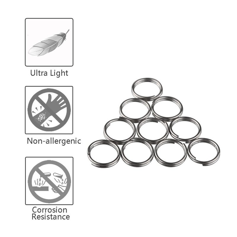 TI-EDC Diy Crafts 5845 Split Titanium Small Key Rings for Jewelry, 12 Mm, Multicolor, Pack of 10  - Image 5