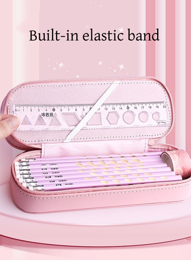 Loquat Boys 3D Double Layer Pencil Case, Navy Blue Organizer For Mechanical Pencils, Colored Pencils, Writing Pencils And Drawing Pencils Or Pens, Zippered Organizer - Image 4