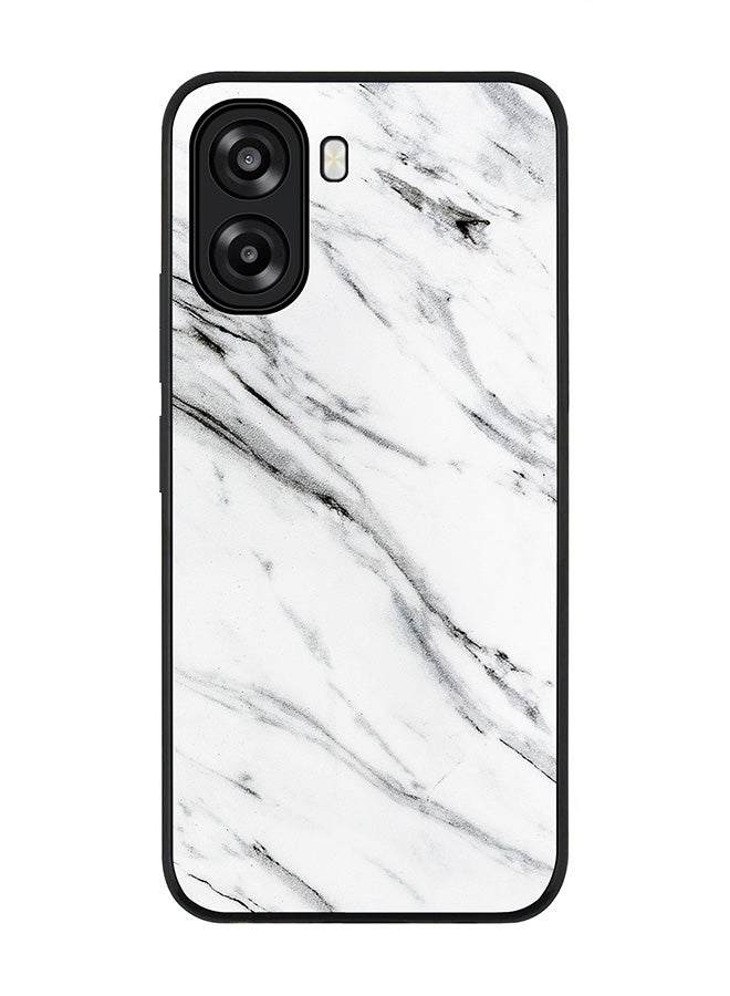 Stylizedd For Oppo A6x 5G / A6x 4G Case,Slim fit Camera Protection, Shockproof Thin Phone cover  - Marble Print Grey White - Image 1