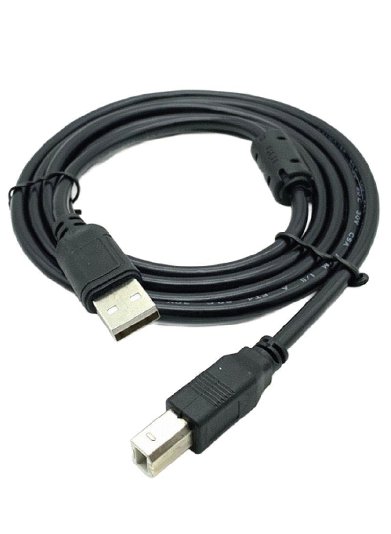 سوق النجوم USB 2.0 كابل طابعة A- ذكر الى B- ذكر سلكUSB A to B كابل السرعه العاليه سلك متوافق مع Hp, Cannon, Brother, Samsung, Dell, Lexmark, Xerox,Piano, Dac and More أسود - Image 2