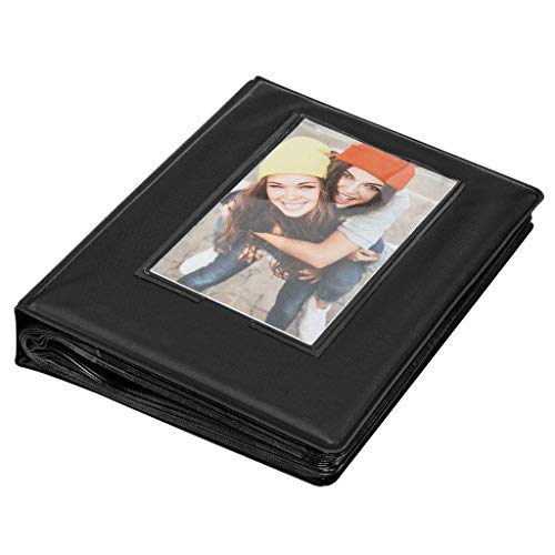 Zink 2x3 Photo Album 64-Pocket Mini Photo Album w/ Transparent Window Cover for 2”x3” ZINK Zero Ink Photo Paper Compatible with Kodak, Lifeprint, Polaroid, HP, Canon, Fujifilm 2x3" Photos, Black - Image 2