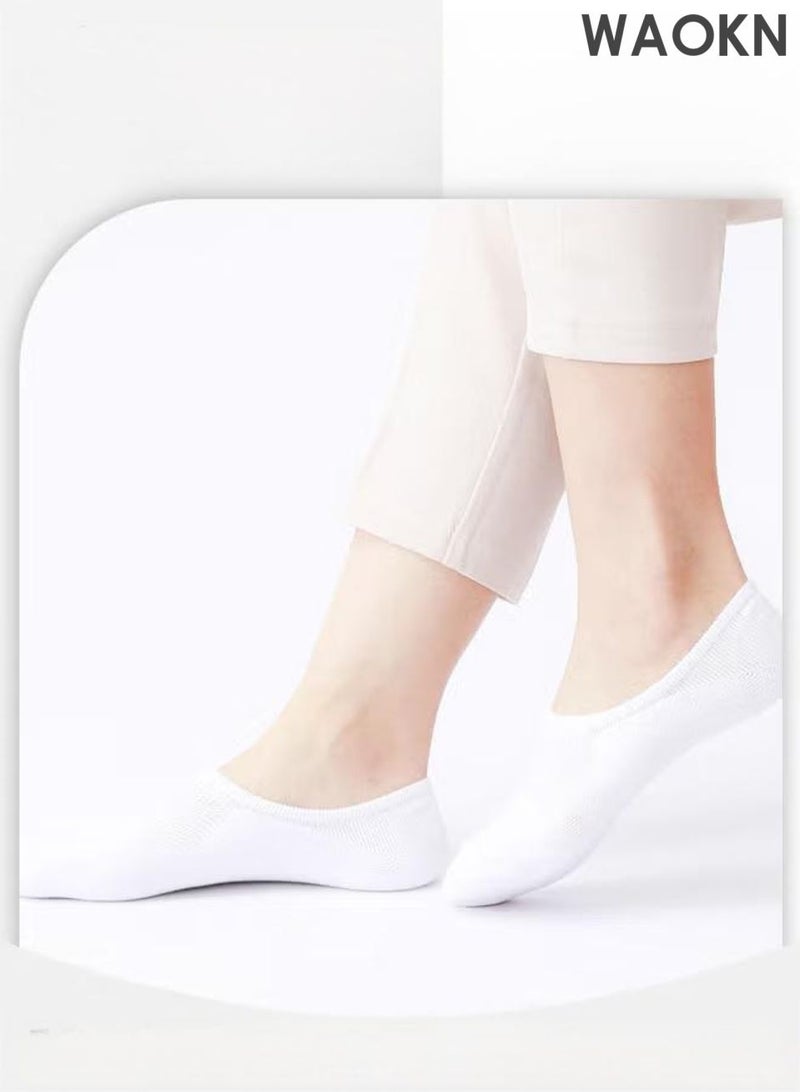 WAOKN No Show Socks Set with 3 Basic Colors, 6 Pairs of Low-cut Liners Socks, Anti-slid Invisible Socks, High-quality Athletic Socks, Quick-drying and sweat-absorbent, simple and casual, not easy to fall off，Easy to Match Different Kinds of Shoes - Image 4
