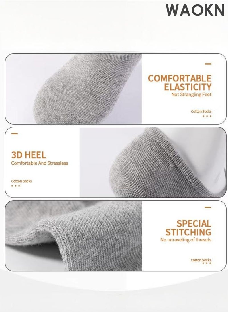 WAOKN No Show Socks Set with 3 Basic Colors, 6 Pairs of Low-cut Liners Socks, Anti-slid Invisible Socks, High-quality Athletic Socks, Quick-drying and sweat-absorbent, simple and casual, not easy to fall off，Easy to Match Different Kinds of Shoes - Image 3