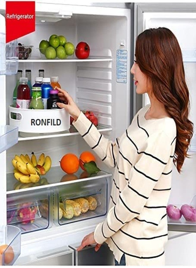 RONFILD 360° Rotating Kitchen Organizer Tray Lazy Susan Rack Multi-Purpose Kitchen Storage Revolving Tray Cosmetic Organizer Rotating Lazy Susan for Kitchen Cabinet Spice Rack (Multicolor.) - Image 5