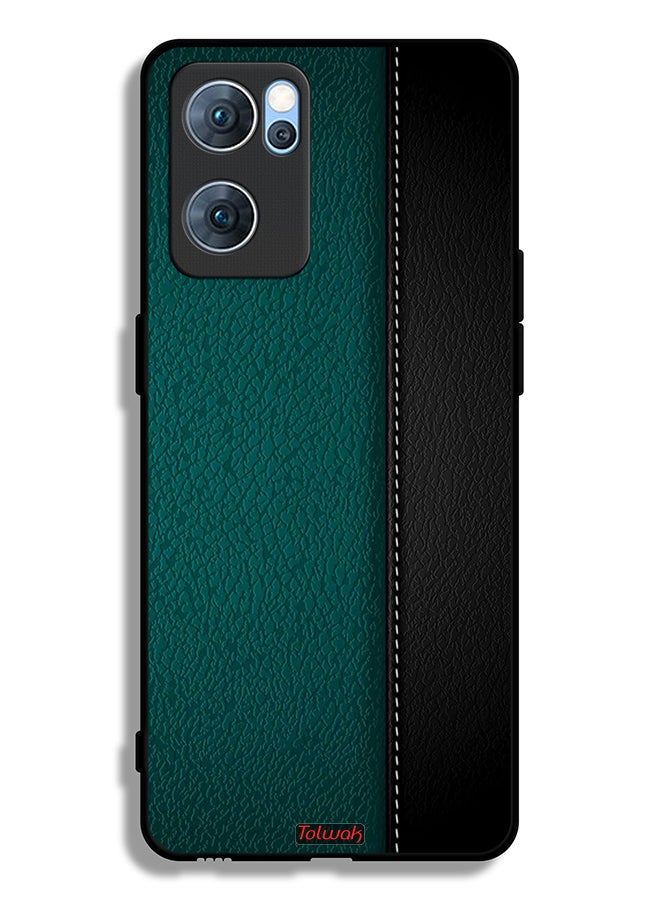 Tolwak Oppo Reno7 5G Protective Case Cover Leather Pattern - Image 2