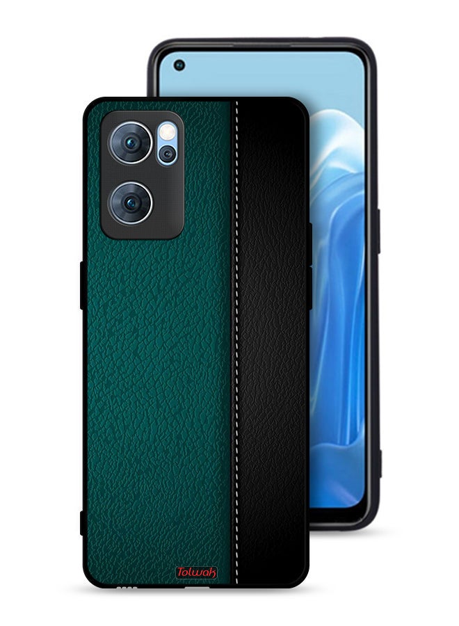 Tolwak Oppo Reno7 5G Protective Case Cover Leather Pattern - Image 1