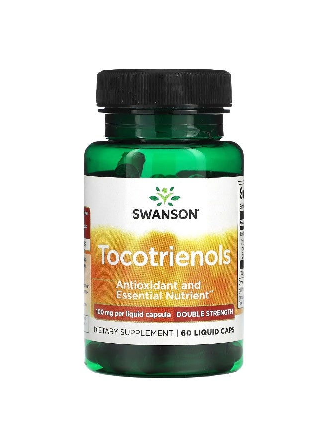 Swanson, Tocotrienols, Double Strength, 100 mg, 60 Liquid Caps