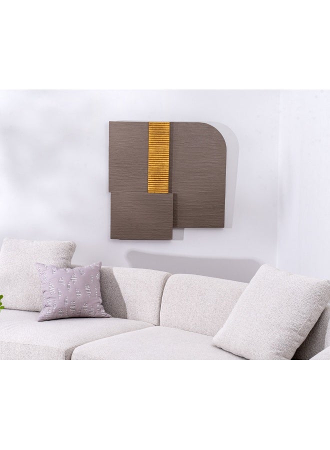 2XL Home Ardan Overlay Wall Decor100X100 Grey/Brw  - Image 1