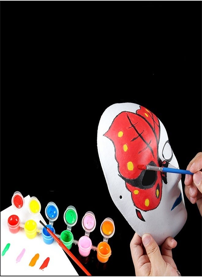 10 قطع أقنعة وجه قابلة للرسم DIY قناع ورقي أبيض قناع تنكري قناع حفلات ماردي غرا أقنعة كاملة للوجه  - Image 1