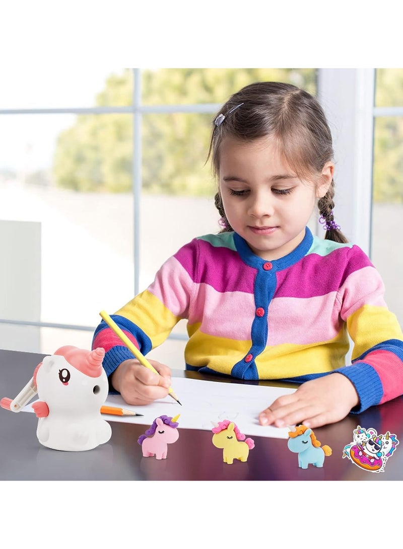 عام مبراة أقلام رصاص للأطفال، مبراة أقلام رصاص يدوية أحادية القرن، أقلام رصاص ملونة، مبراة أقلام رصاص لطيفة للوازم المدرسة، أدوات مكتبية هدية للأطفال - Image 5