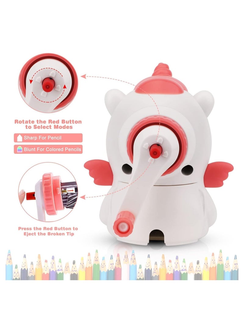 عام مبراة أقلام رصاص للأطفال، مبراة أقلام رصاص يدوية أحادية القرن، أقلام رصاص ملونة، مبراة أقلام رصاص لطيفة للوازم المدرسة، أدوات مكتبية هدية للأطفال - Image 4