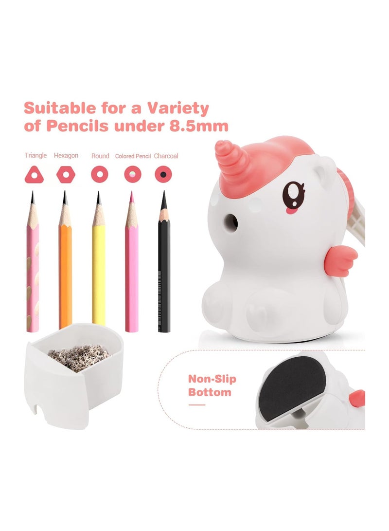 عام مبراة أقلام رصاص للأطفال، مبراة أقلام رصاص يدوية أحادية القرن، أقلام رصاص ملونة، مبراة أقلام رصاص لطيفة للوازم المدرسة، أدوات مكتبية هدية للأطفال - Image 2