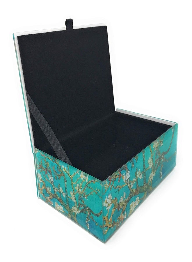 Value Arts Vincent Van Gogh Keepsake Box, Almond Blossoms Jewelry & Trinkets Beveled Glass, Lined, Hinged Lid, 5.75" W - Image 3