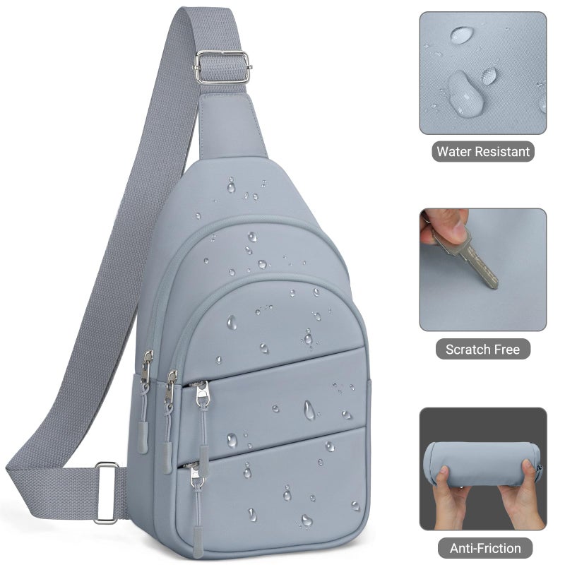 Tuwubi Crossbody Bags for Women, Sling Bag for Men, Small Hiking Backpack Anti Theft Lightweight for Outdoors Travel (M, Blue) - Image 5