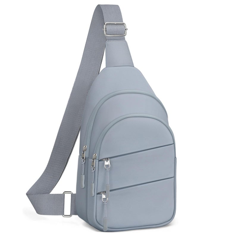 Tuwubi Crossbody Bags for Women, Sling Bag for Men, Small Hiking Backpack Anti Theft Lightweight for Outdoors Travel (M, Blue) - Image 1
