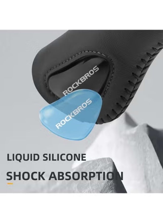 روكبروز مقابض مقود دراجة ROCKBROS بتصميم مريح من الجل الناعم مع قفل مزدوج على مقود الدراجة للدراجة الجبلية MTB MBX والدراجة الكهربائية والسكوتر - Image 5