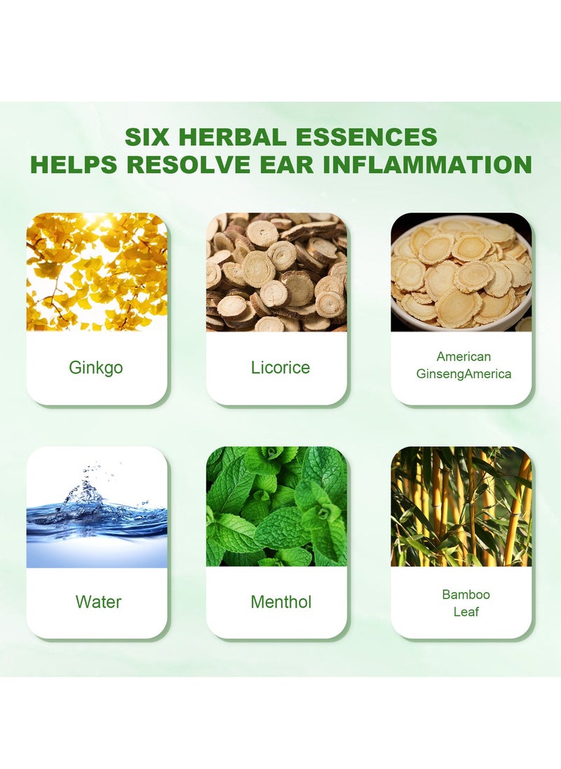 Ear Relief, Natural Organic Herbal Drops, Organic Tinnitus Relief Swimmer Ear Drops, Ear Relief Herbal Drops Herbal drops to relieve tinnitus, ear congestion and improve hearing